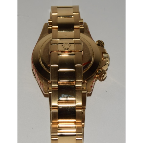 6 - Rolex 18ct gold Daytona wristwatch original stickers still applied.item serviced at Rolex paperwork ... 