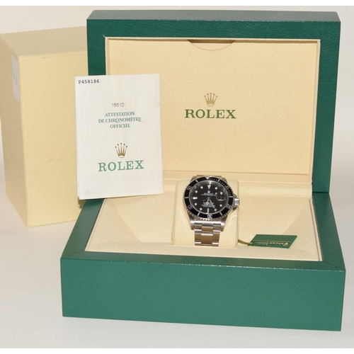 49 - Rolex Submariner model 16610, 2000, boxed and papers. (ref 7)