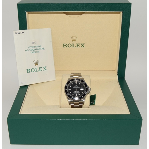 49 - Rolex Submariner model 16610, 2000, boxed and papers. (ref 7)