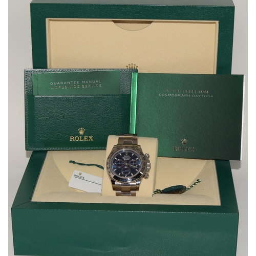 30 - Rolex Daytona 2020 white gold Electric blue face, box and papers. (ref 17)