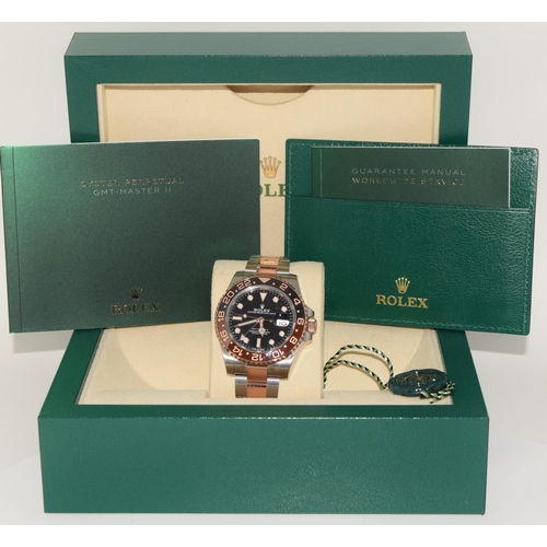 12 - Rolex GMT Bi-Metal Rootbeer model 126711 CHNR 2020, box and papers (ref 100)