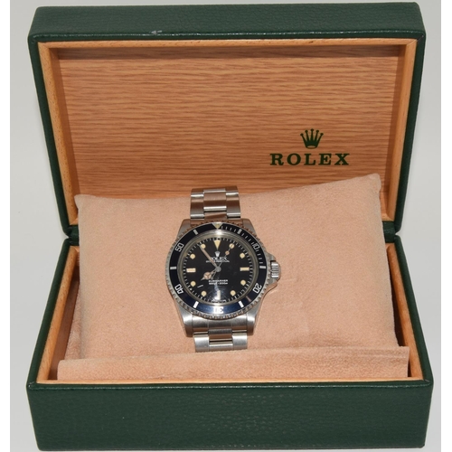 38 - 1985 Rolex Submariner 5513 (5512 case back) Box, No papers. (ref 46)