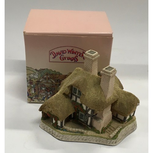 17 - David Winter Cottages x 4 to include Moonlight Haven, Triple Oast and two more. All boxed.