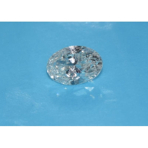 1084 - 1ct Oval loose diamond with W.G.I certificate and valuation