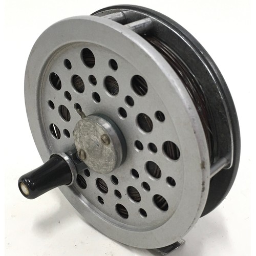 8 - Pair of centrepin fishing reels. A Shakespeare Speedex and one unbranded complete with two spare spo... 