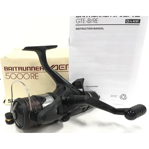 9 - Shimano Aero Baitrunner 5000RE fixed spool fishing reel. boxed with user guide
