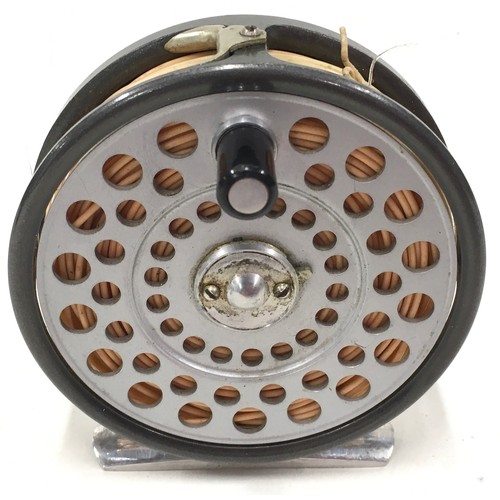 13 - Quality vintage Hardy Bros LRH Lightweight centrepin fly fishing reel c/w original protective pouch ... 