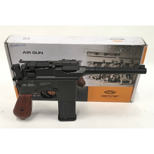 113 - Quality Gletcher M712S air pistol in excellent condition boxed. *RESTRICTIONS APPLY. REFER TO AUCTIO... 