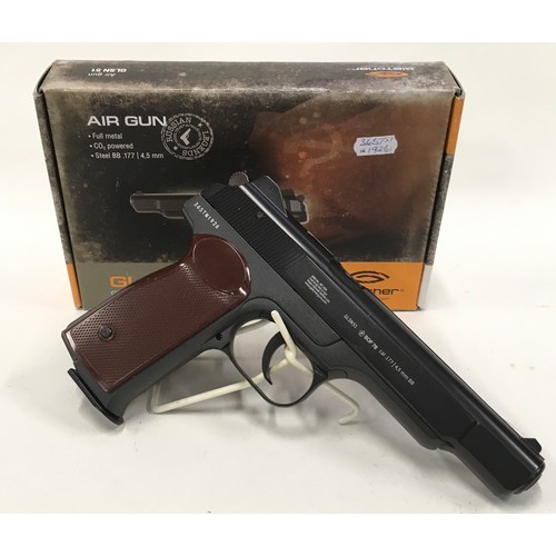 127 - Quality Gletcher GLSN 51 .177 air pistol. In excellent condition with box. *RESTRICTIONS APPLY. REFE... 