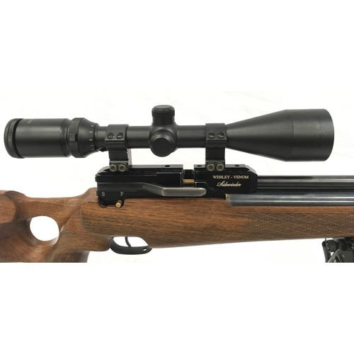 123 - Quality Webley Venom Sidewinder air rifle with fitted 3-12x50 scope. Comes with kit bag and accessor... 