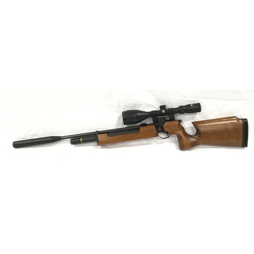 132 - Quality Air Arms S200 air rifle with fitted Nikko Stirling 
 4-12x50 AO Mountmaster scope. C/w canva... 