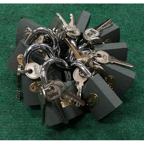 31 - 10 x 50mm iron padlocks (r.92)