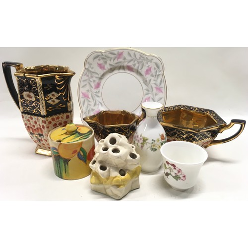 207 - Collection of china items to include Clarice Cliff, Portmerion and Wedgwood.