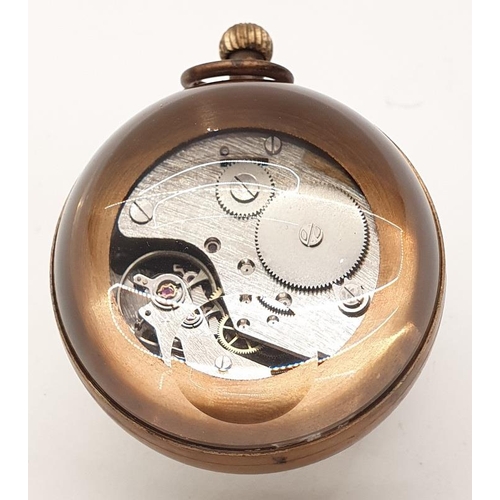 584 - Brass and Glass desk ball clock