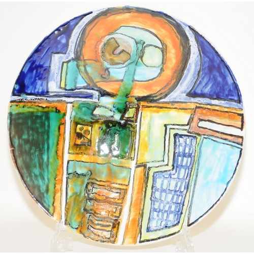 162 - Poole Pottery Tony Morris outstanding abstract bowl 13.5
