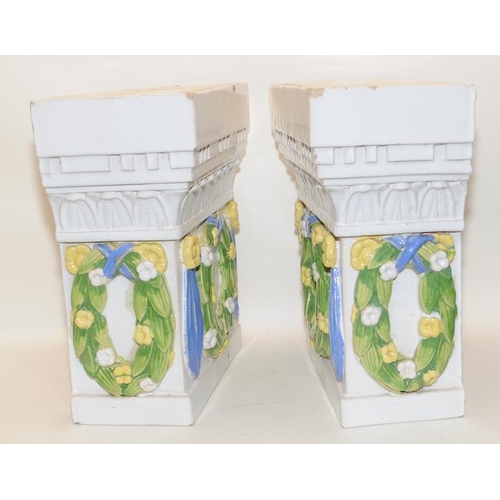 372 - Poole Pottery pair of Carters Architectural doorway Capitals 14