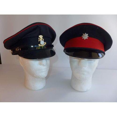 A YORKSHIRE REGIMENT PEAKED CAP AND A 