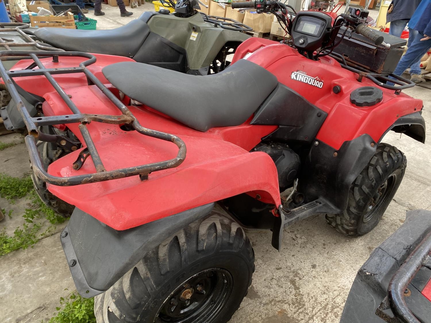 A 2014 SUZUKI KING QUAD, 500 CC WITH POWER STEERING - SEE VIDEO OF ...