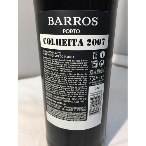 362 - A 75 CL BOTTLE OF 2007 BARROS PORT (CONSIDERED TO BE THE BEST YEAR OF THE DECADE)