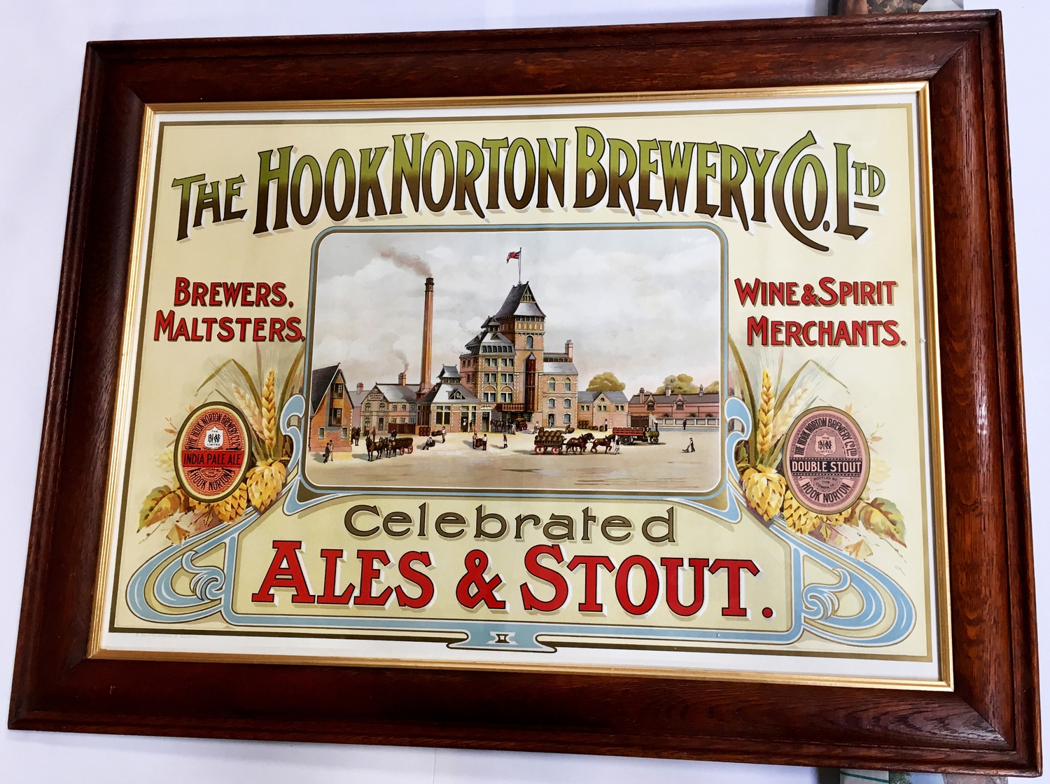 HOOK NORTON BREWERY FRAMED POSTER. 32 By 24ins. Impressive Highly ...