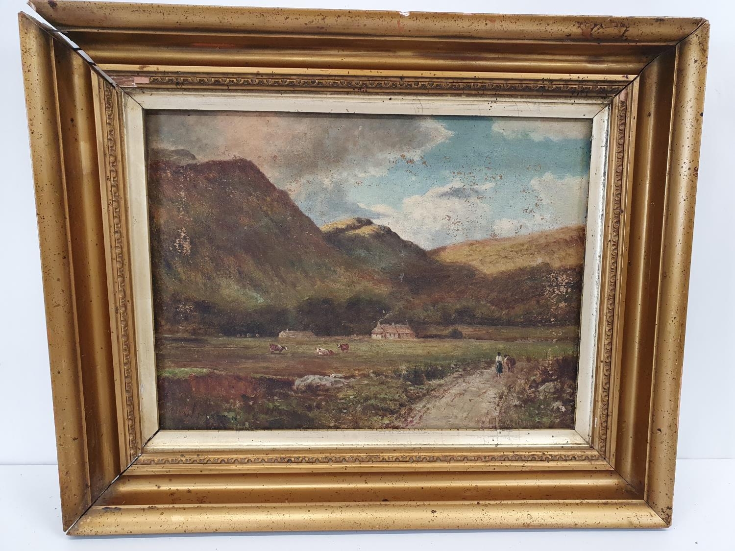 A 19th Century Oil on Canvas of a country scene signed W.Martin in need ...