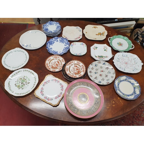 24 - A good quantity of Cake Plates of various makers and designs.