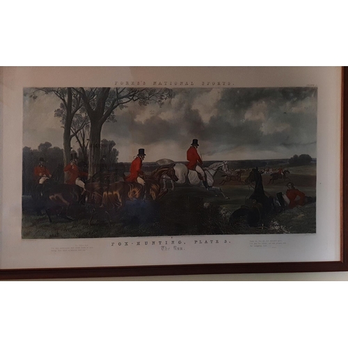 59 - A good set of four 19th Century Engravings after paintings by J F Herring of Fox Hunting Scenes 'The... 