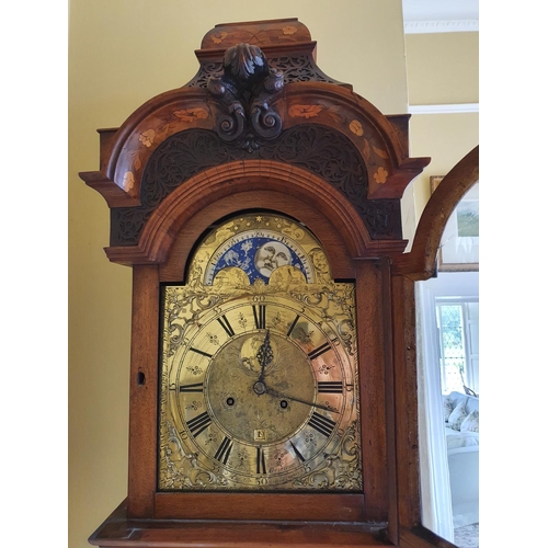 38 - A very important Walnut and Marquetry Inlay Longcase Clock by Anthonij van Oostrom of Amsterdam, wit... 