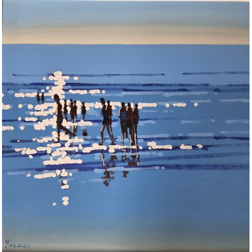 '' Into The Light '' Oil on Board by John Morris, signed lower left. 38 x 38 cms.