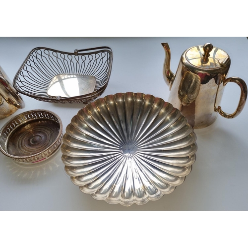 29 - A really good quantity of Silver Plate ware to include two Hotel grade Coffee Pots and decorative Ba... 