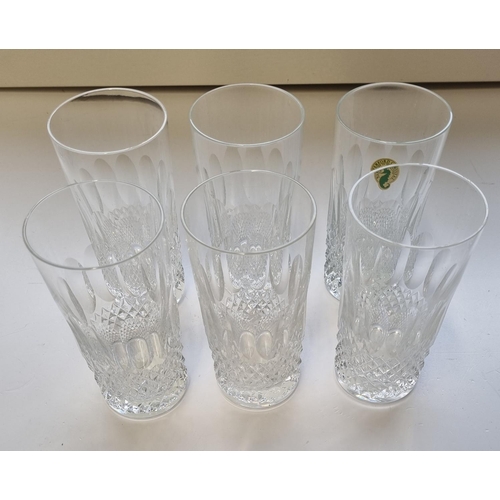 42 - A set of six Waterford Crystal Colleen pattern water Glasses. H 14 cm approx.