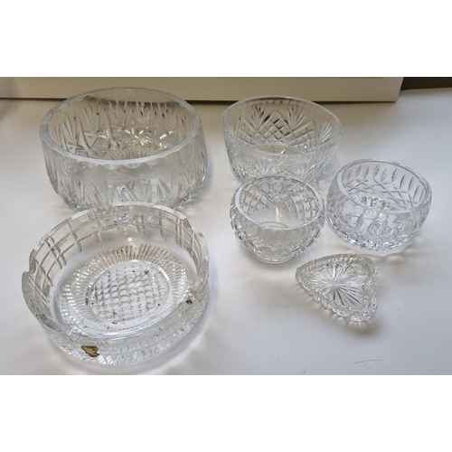 43 - A good quantity of early and later Waterford Crystal and other Bowls.