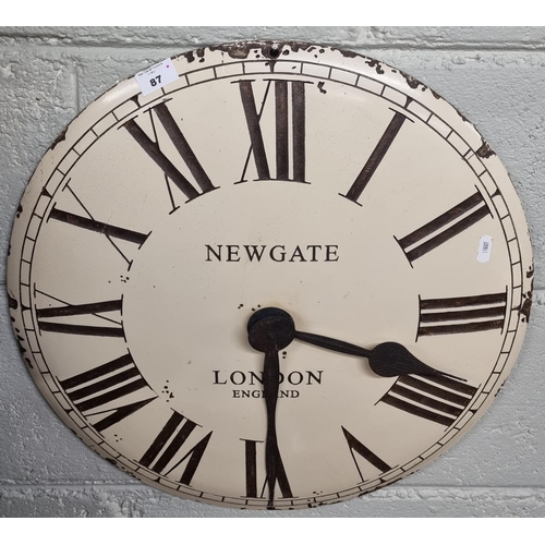 58 - A wall mounted Newgate of London Clock. D 50  cms approx.