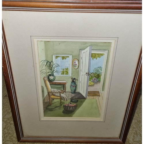 2 - Janet Colgan The Kitchen, a Watercolour signed lower left along with another by the same artist, The... 