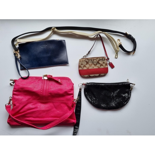 26 - A Coach Purse, a Vera Pelle Blue Leather Bag, Mulberry Bag, another Bag along with a Michael Koors B... 