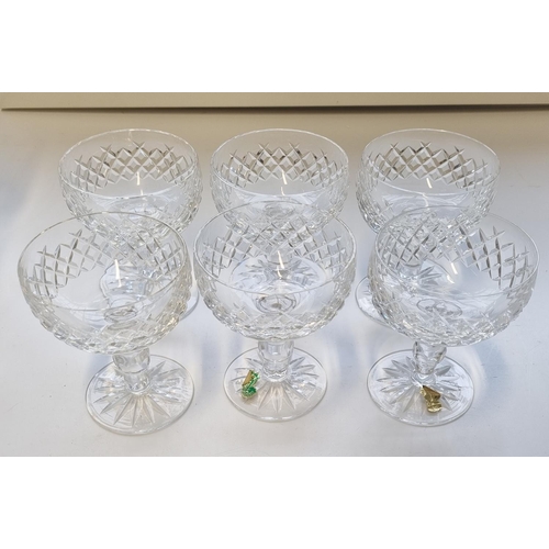 41 - A set of six Waterford Crystal Sundae Dishes. H 11 cm approx.