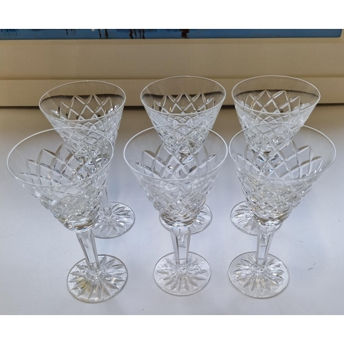 47 - A set of six Waterford Crystal Glasses. H16 cm approx.