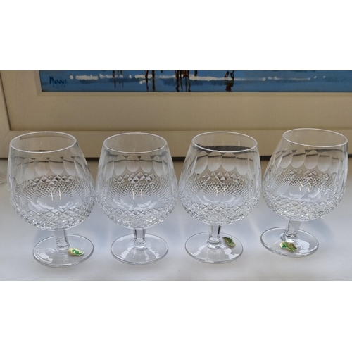49 - A set of four Waterford Crystal Colleen pattern Brandy Balloons. H 13 cm approx.