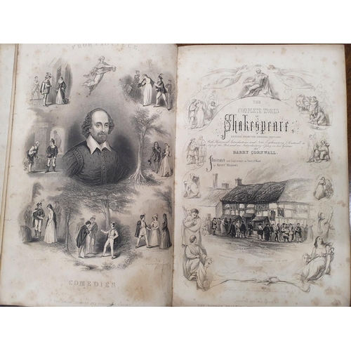 19C - The complete works of Shakespeare by Barry Cornwall illustrated engravings on steel and wood by Ken ... 