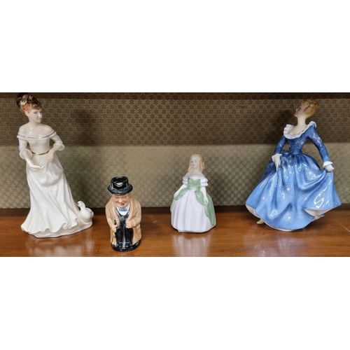 117 - A Royal Doulton Figure of 'Fragrance' along with a Royal doulton Figure of 'Country Girl' and a mini... 