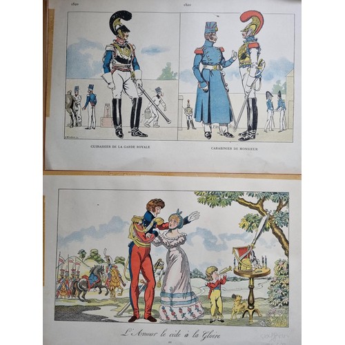 16a - A group of five 19th Century hand coloured Engravings of a Military nature.