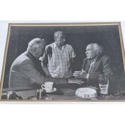 6 - A signed limited edition Photographic Print of Bryan MacMahon, John B Keane and Eamon Kelly in deep ... 