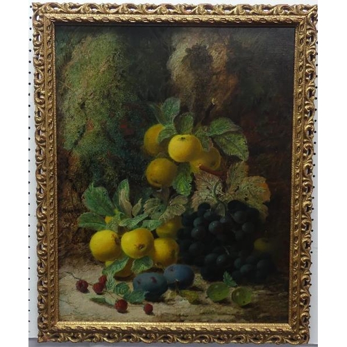 304 - Oliver Clare (British, 1853-1927), Still Life of Apples, Grapes, Plums and Raspberries, and a compan... 