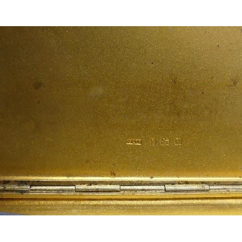 23 - A George VI silver Cigarette Case, hallmarked Birmingham, 1945, of hinged rectangular form with engi... 