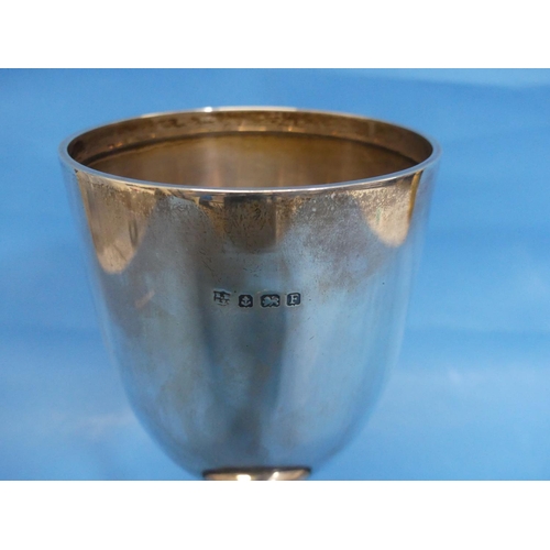 30 - A George V silver Trophy Cup, by Barker Brothers Silver Ltd, hallmarked Birmingham, 1930, of goblet ... 