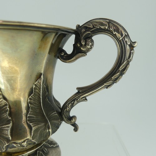 39 - A William IV silver Christening Mug, by Charles Fox II, hallmarked London, 1831, of campana form wit... 