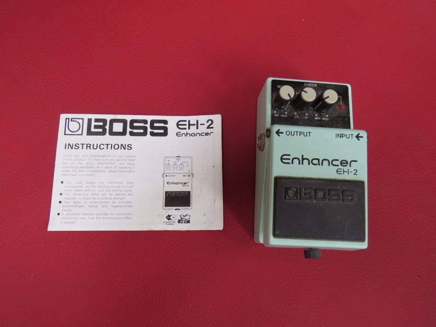A Boss EH2 Enhancer guitar effects pedal