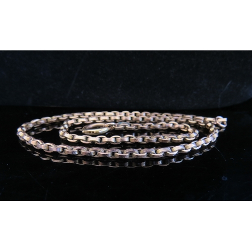 5003 - A gold watch chain stamped 9c, 45cm long, 13.8g
