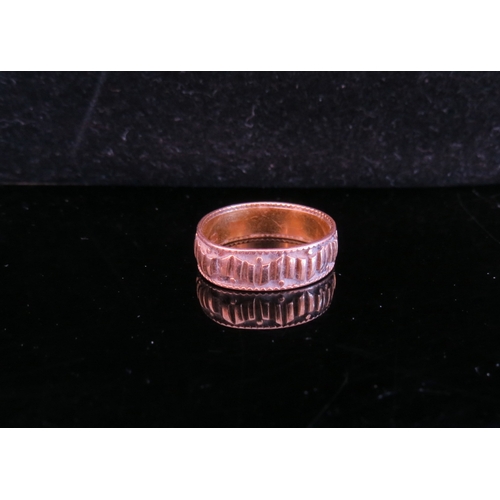 5004 - A gold band re-sized, stamped 18. Size N, 3.2g