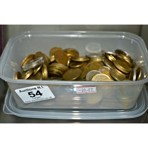 54 - Tub of Foreign Coins